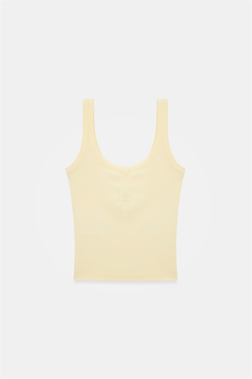 Wholesale Womens Light Yellow Modal Cotton Tank Top