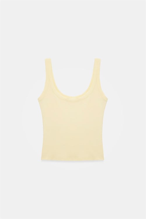 Wholesale Womens Light Yellow Modal Cotton Tank Top