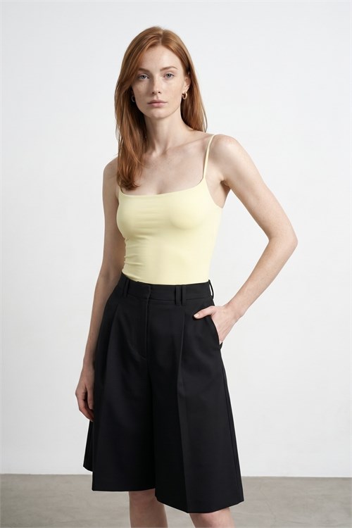 Wholesale Womens Light Yellow Strappy Bodysuit