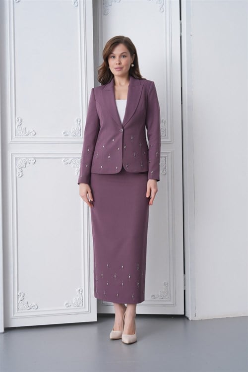 Wholesale Womens Lilac Plus Size Skirt Set