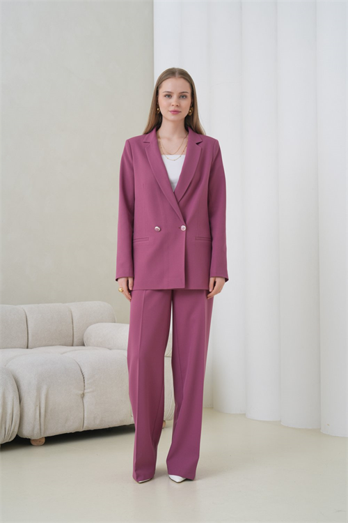 Wholesale Womens Lilac Plus Size Two-Piece Suit 