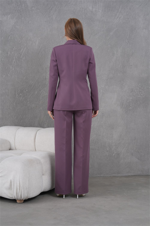 Wholesale Womens Lilac Plus Size Two-Piece Suit 