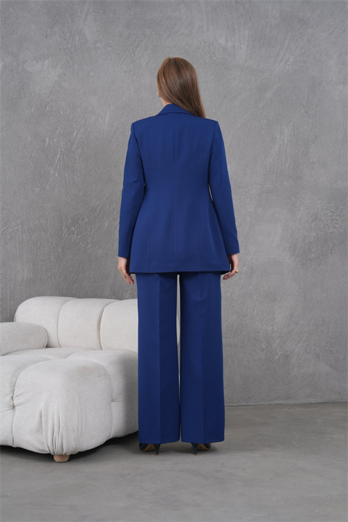 Wholesale Womens Midnight Blue Plus Size Two-Piece Suit 