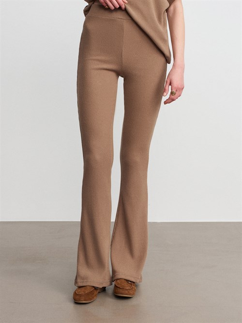 Wholesale Womens Mink High Waist Knitted Trousers