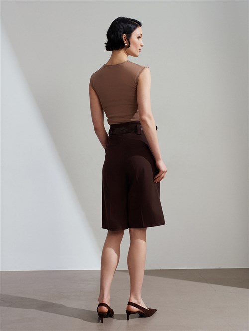 Wholesale Womens Mink Side Gathered T-Shirt