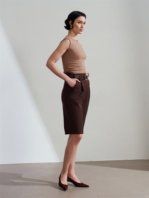 Wholesale Womens Mink Side Gathered T-Shirt