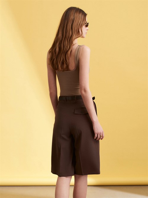 Wholesale Womens Mink Square-Neck Tank Top with Open Back