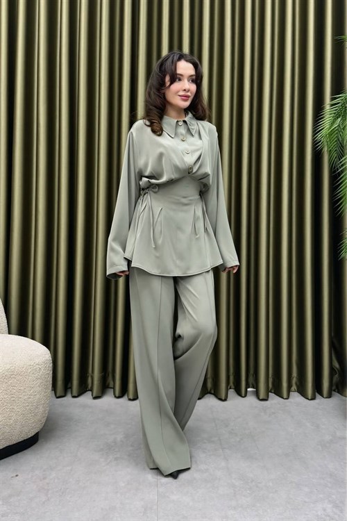 Wholesale Womens Mint Two-Piece Hijab Set