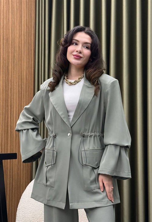 Wholesale Womens Mint Two-Piece Hijab Set