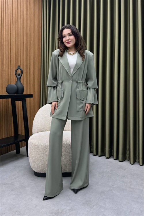 Wholesale Womens Mint Two-Piece Hijab Set