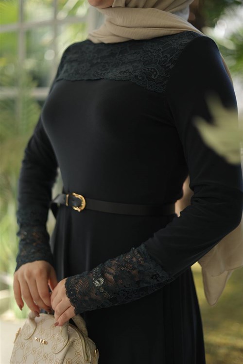 Wholesale Womens Navy Maxi Hijab Dress