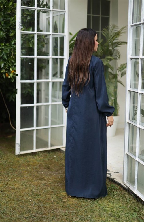 Wholesale Womens Navy Maxi Hijab Dress