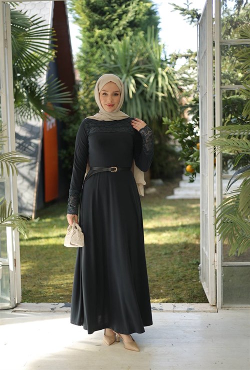 Wholesale Womens Navy Maxi Hijab Dress