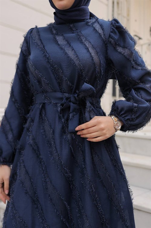 Wholesale Womens Navy Maxi Hijab Dress