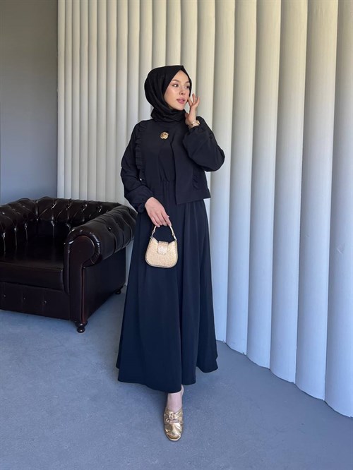Wholesale Womens Navy Maxi Hijab Dress