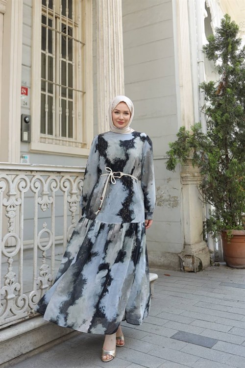Wholesale Womens Navy Maxi Hijab Dress