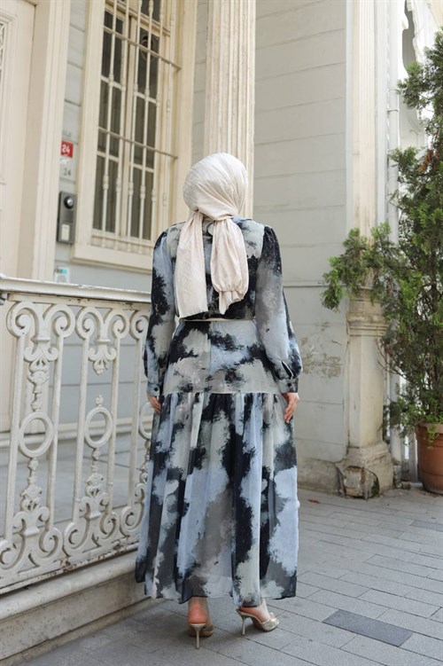 Wholesale Womens Navy Maxi Hijab Dress