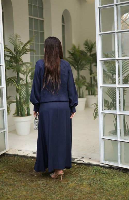 Wholesale Womens Navy Maxi Hijab Dress