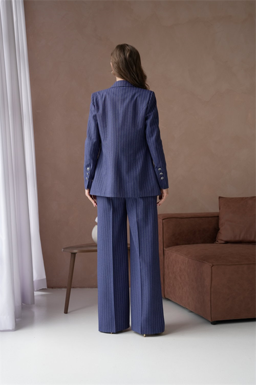 Wholesale Womens Navy Plus Size Two-Piece Suit 