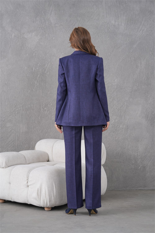 Wholesale Womens Navy Plus Size Two-Piece Suit 