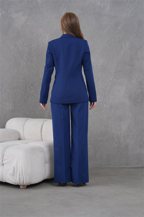 Wholesale Womens Navy Plus Size Two-Piece Suit 
