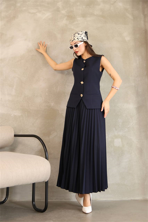 Wholesale Womens Navy Skirt Suit 
