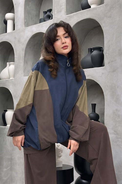 Wholesale Womens Navy Two-Piece Hijab Set