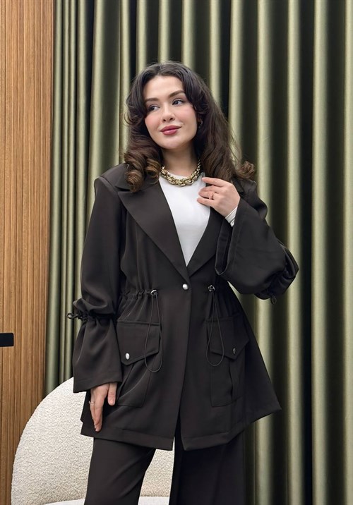 Wholesale Womens Navy Two-Piece Hijab Set