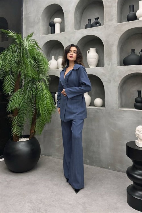 Wholesale Womens Navy Two-Piece Hijab Set