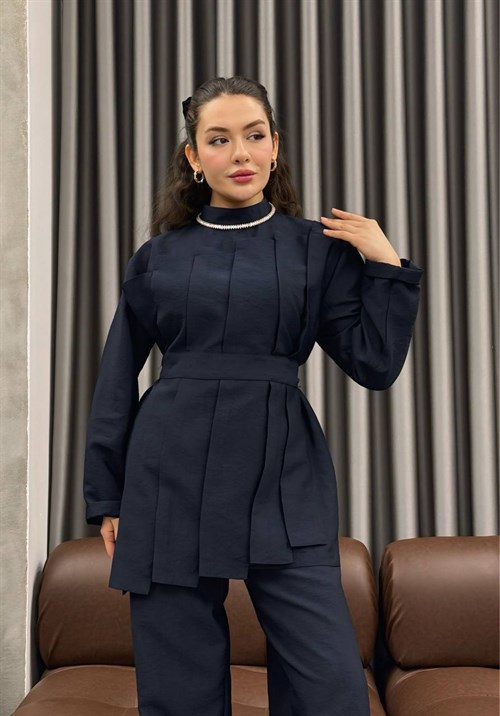 Wholesale Womens Navy Two-Piece Hijab Set