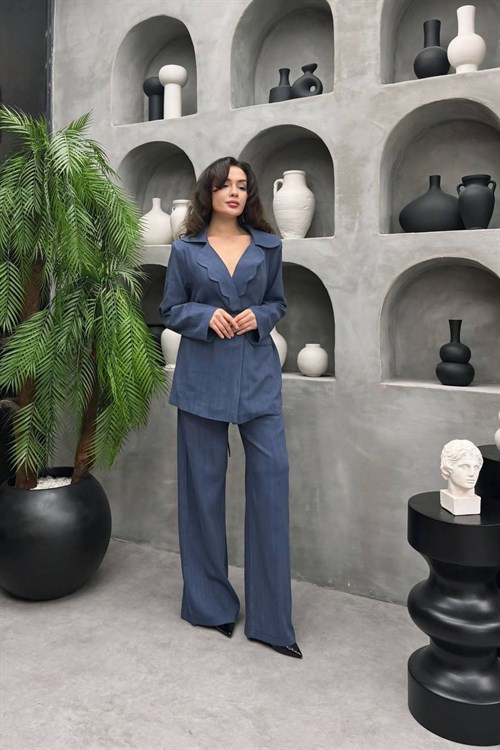 Wholesale Womens Navy Two-Piece Hijab Set