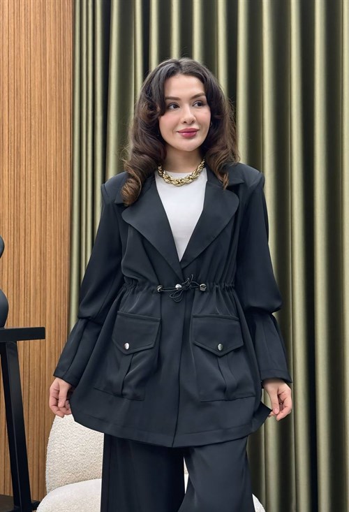 Wholesale Womens Navy Two-Piece Hijab Set