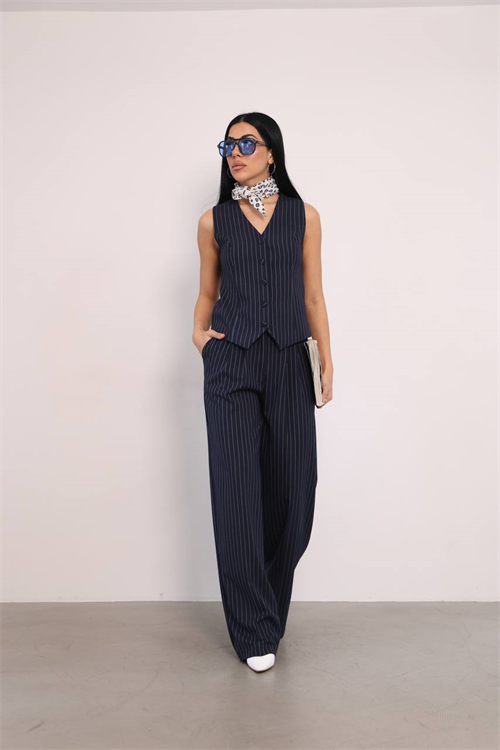 Wholesale Womens Navy Two-Piece Suit 