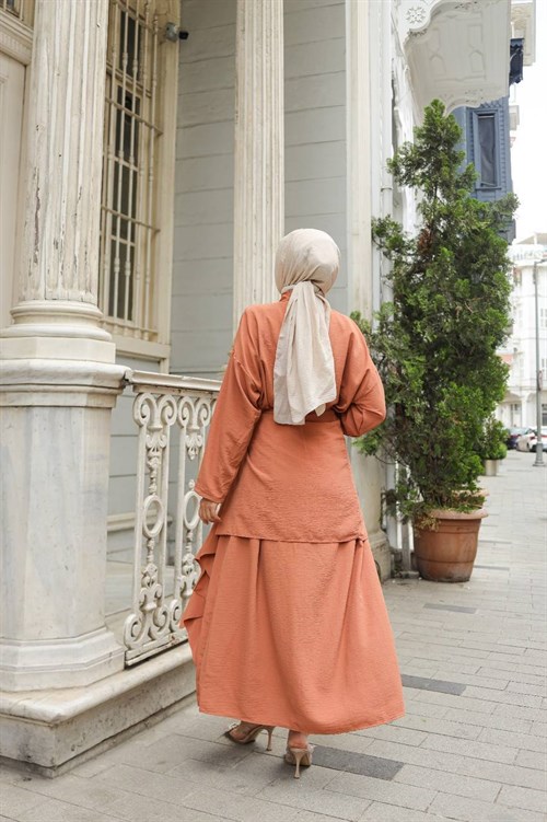 Wholesale Womens Ochre Maxi Hijab Dress