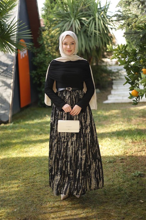 Wholesale Womens Old Gold Maxi Hijab Dress