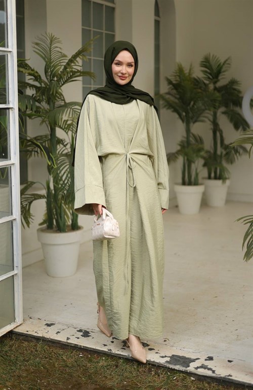 Wholesale Womens Olive Maxi Hijab Dress