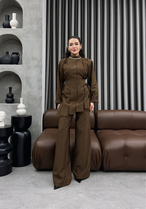 Wholesale Womens Olive Two-Piece Hijab Set