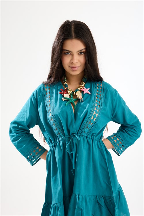 Wholesale Womens Petrol Beach Cover-Up Dress 