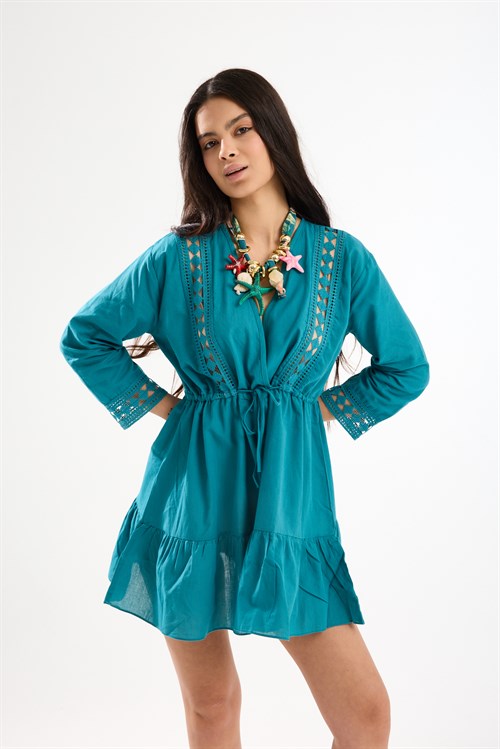 Wholesale Womens Petrol Beach Cover-Up Dress 