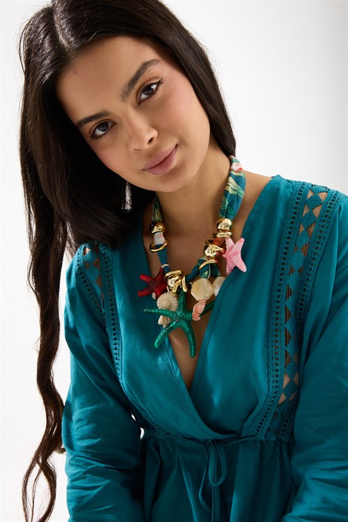 Wholesale Womens Petrol Beach Cover-Up Dress 