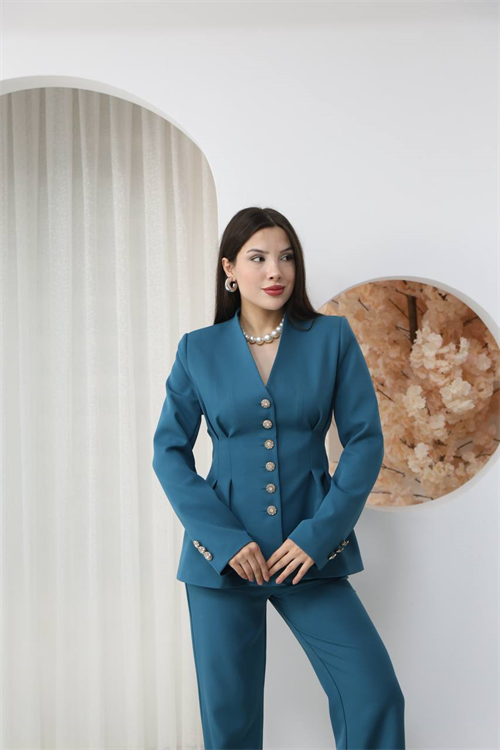 Wholesale Womens Petrol Two-Piece Suit 