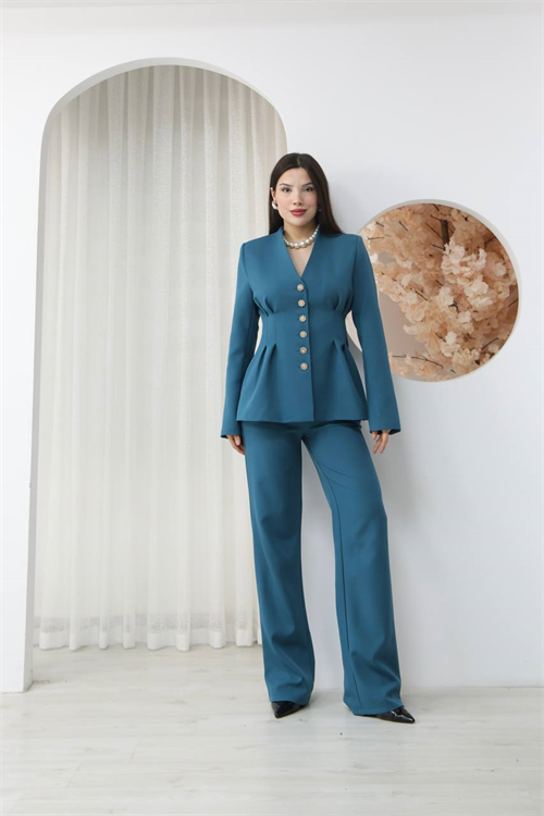 Wholesale Womens Petrol Two-Piece Suit 