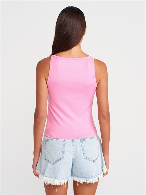 Wholesale Womens Pink Modal Cotton Sleeveless Top