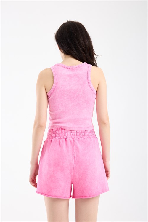 Wholesale Womens Pink Ribbed Tank Top