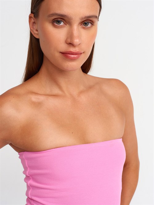Wholesale Womens Pink Strapless Top