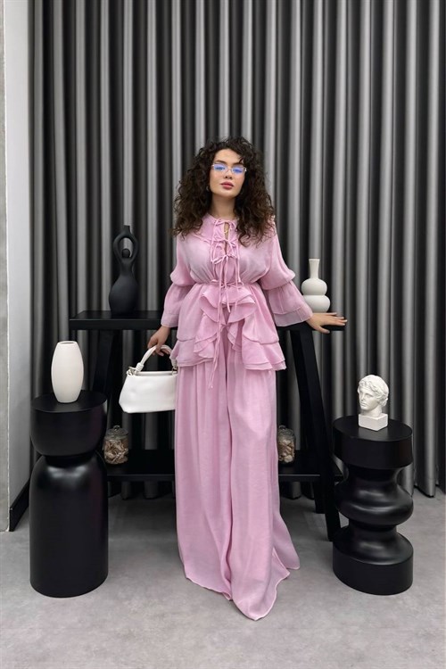 Wholesale Womens Pink Two-Piece Hijab Set