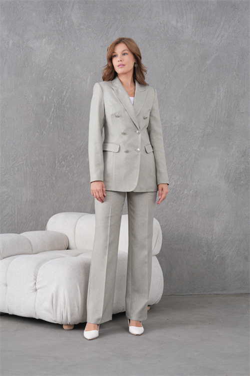 Wholesale Womens Pistachio Plus Size Two-Piece Suit 