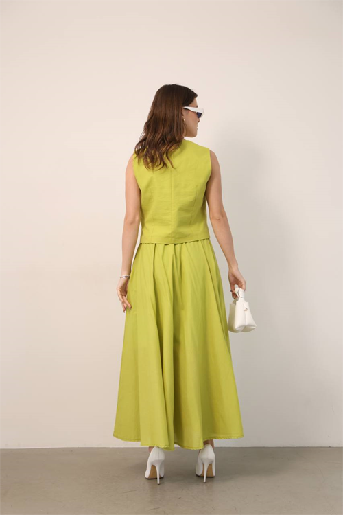 Wholesale Womens Pistachio Skirt Suit 