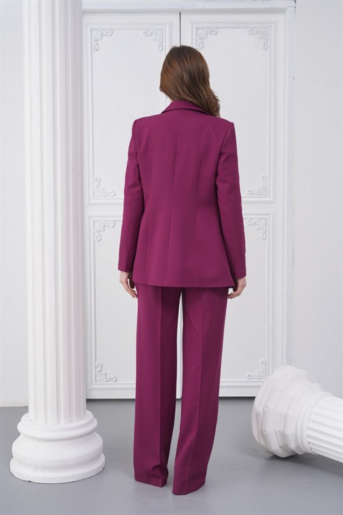 Wholesale Womens Plum Plus Size Two-Piece Suit 