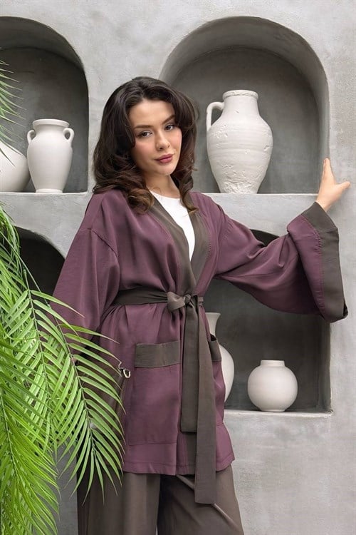 Wholesale Womens Plum Two-Piece Hijab Set